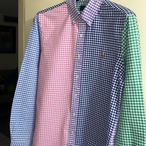 Ralph Lauren Beautiful Men long sleeve shirt Multicolor size S 100%cotton